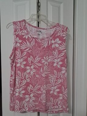 Coral Bay Pink Floral Tank Top